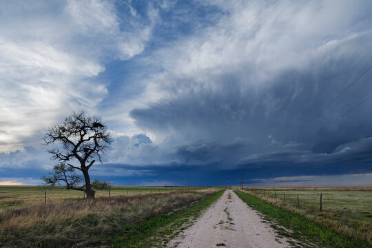 Storm System developing over rural landscape near grenville