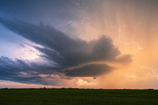 Storm ejecting its final burst of Lightning before dying