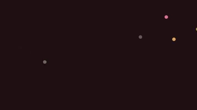 Colorful Dots Dancing in Dark Night Sky