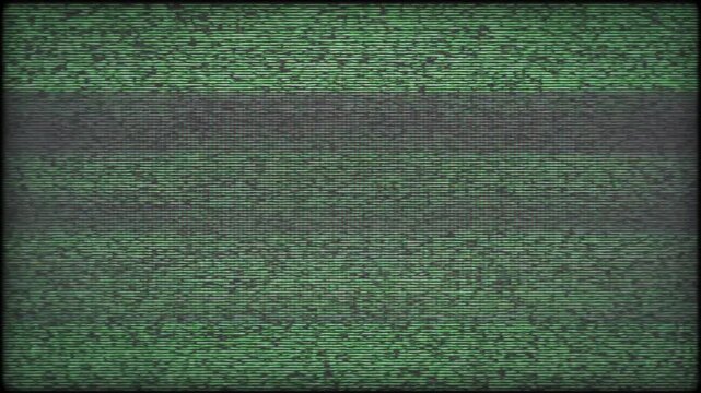 Video noise, CRT screen effect texture with green TV lines. An overlay blending FX layer loop, to make your video look, like is played on an old, retro, television.