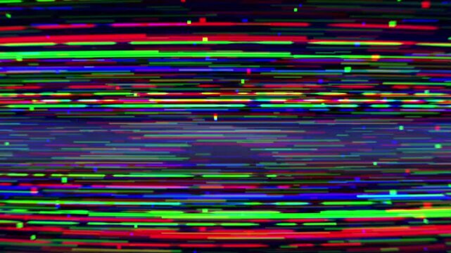 RGB Glitch VHS Distortion Noise Error Screen Overlay