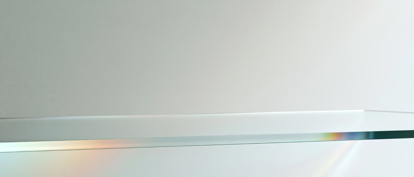 Minimalist glass texture background with soft light refractions
