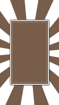 Brown sunburst background with six rectangular frames for social media