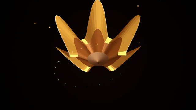 Golden Crown Glow Abstract Luxury Motion Background