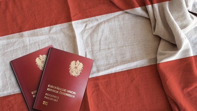 Austria Passports and Austria Flag