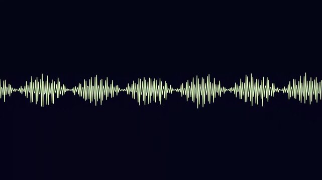 Olive green digital audio sound wave frequency equalizer on dark background