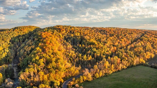Buttermilk Falls State Park in Autumn - New York