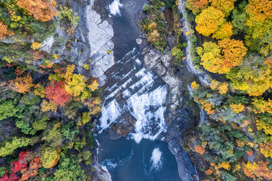 Ithaca falls in autumn - New York