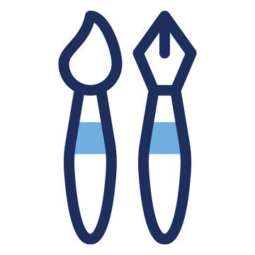 Paint Brush Art Design Creative Duo Tone Icon