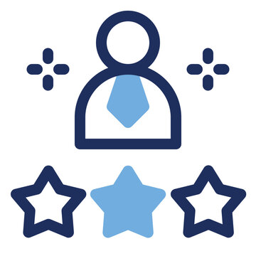 Skilled Professional Top Candidate Rating Duo Tone Icon