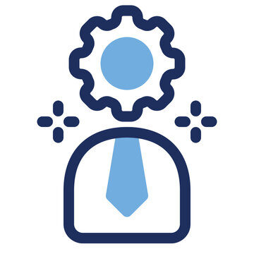 Professional Skill Gear Head Expert Duo Tone Icon
