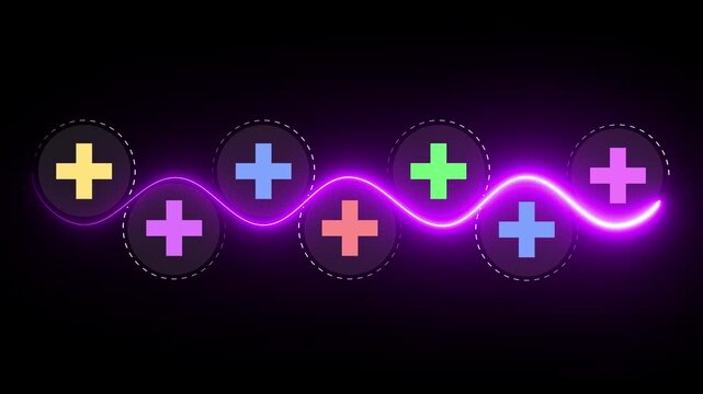 Positive things and personal development concept. Motion graphics of growth mindset, opportunities and emerging market. Animation of positive thinking path way. 