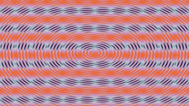 Abstract Orange Blue Ripple Pattern in Distorted Optical Texture