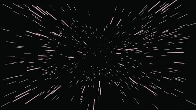 Abstract Firework Streaks in Dark Night Sky