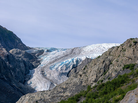 Harding Icefield and Exit Glacier in Kenai Fjords National Park, Alaska