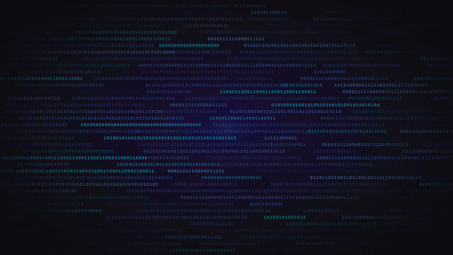 Binary code data streams digital high tech abstract background for cyber security and programming website header