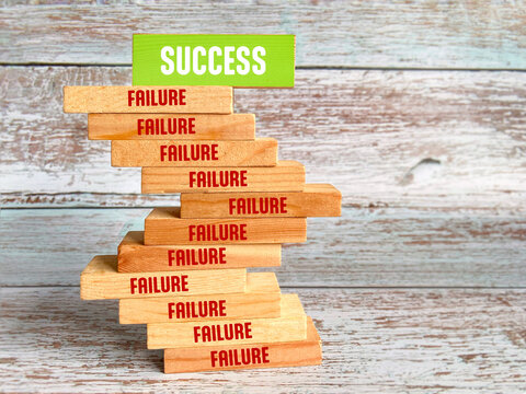 Success and Failure Business Risk and Setback Concept
