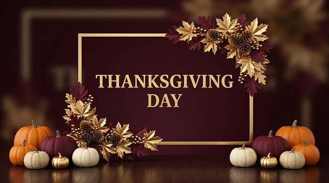 A beautiful thanksgiving wallpaper featuring golden leaves pumpkins and a warm inviting aesthetic perfect for celebrating gratitude and family togetherness this autumn