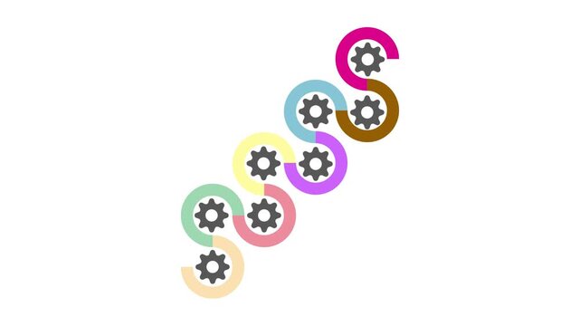 gear gears machine engine colorful industrial mechanical chain video