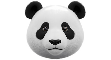 Cute 3D Rendered Panda Bear Head Icon Isolated on White Background for Avatar Design © Vector Flare