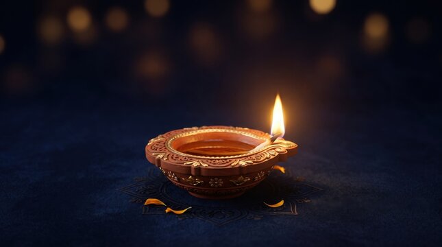 Diwali's radiant glow symbolizes the triumph of light over darkness and good over evil a beautiful festival