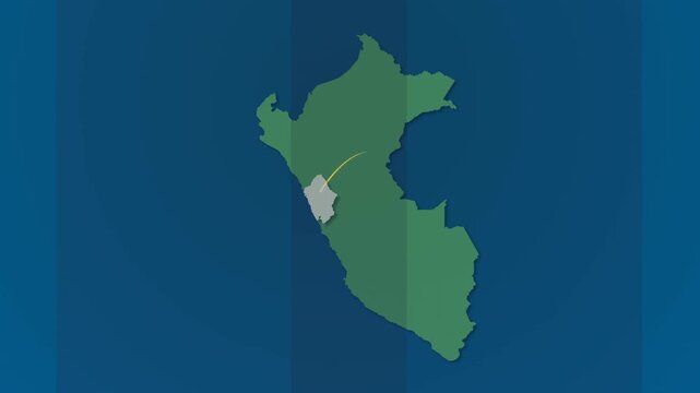 Peru Map with Signal Connections Between Highlighted regions