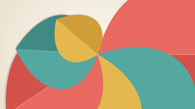 A premium 2D cartoon geometric flower transition that blooms radially to cover the screen, holding briefly before folding inward in reverse sequence.