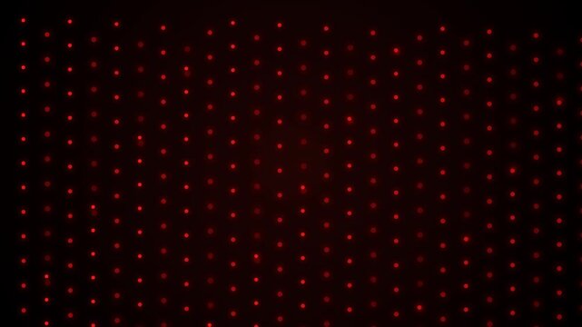 Red dotted wave pattern glowing on a dark field