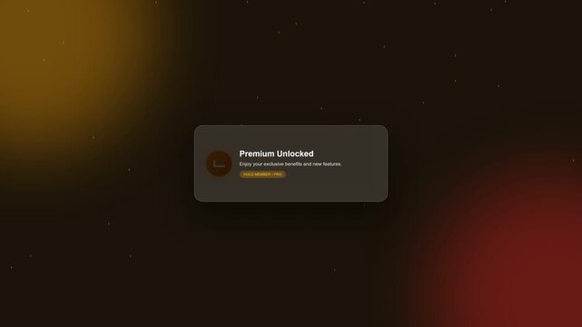 Premium membership unlocked notification appears on dark background