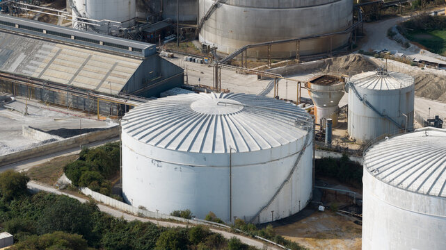 Aerial View of British Sugar Factory in Newark on Trent, England