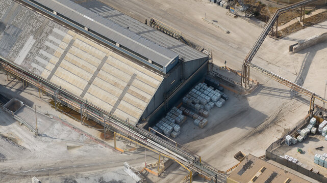 Aerial View of British Sugar Factory in Newark on Trent, England