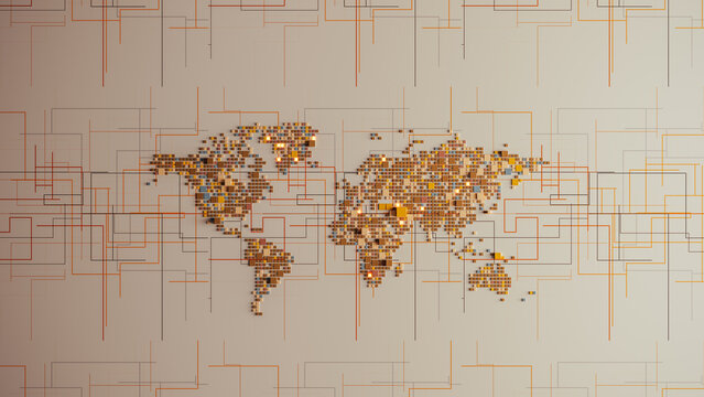 Digital World Network With Generous Copy Space
