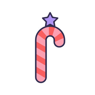Candy cane with star