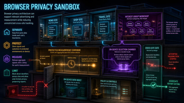 Browser Privacy Sandbox for Site Separation and Protected Measurement