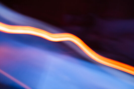 Orange and Blue Light Trails
