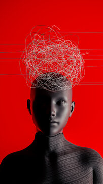Chaotic Thoughts Tangled Around a Human Head