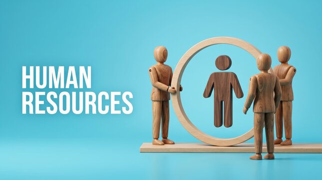 Human resources hiring illustration with fishing concept