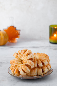Baked apple pastries, Thanksgiving treat, side view