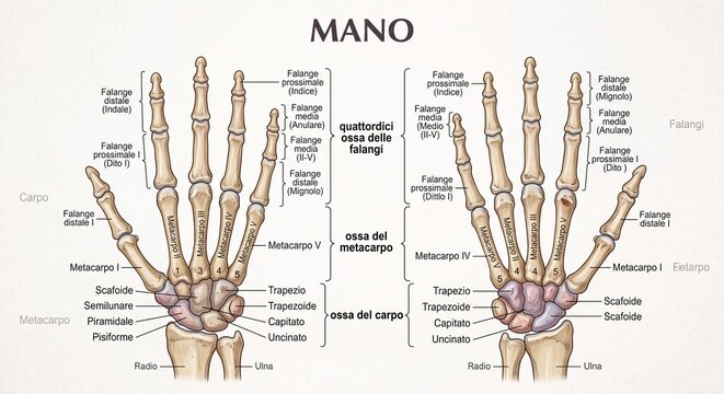 ossa della mano