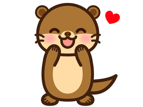 カワウソのべクターイラスト素材2