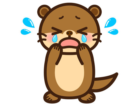 カワウソのべクターイラスト素材4