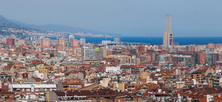 Cityscape Aerial View Coast Three Chimneys