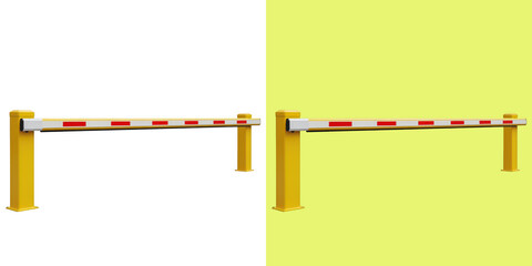 Closed yellow security barrier arm © Md