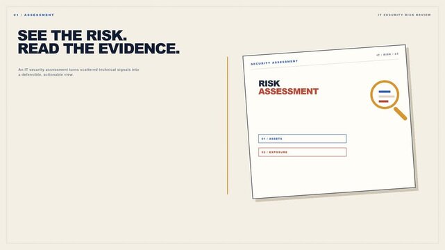 IT Security Risk Assessment Audit with Magnifying Glass and Anomaly Detection