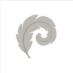 Stylized feather spiral graphic © edesta