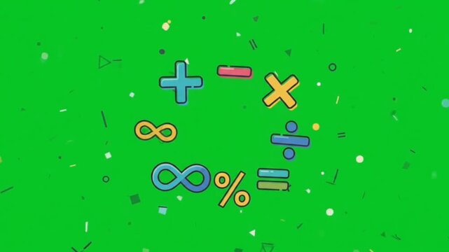 Math symbols floating animation