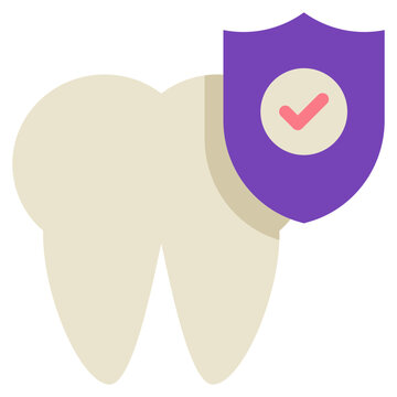 teeth tooth healthy prevent protect flat icon