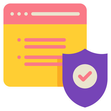 website online data prevent protect flat icon