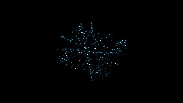 Abstract blue fractal patterns blooming in darkness with subtle light shifts
