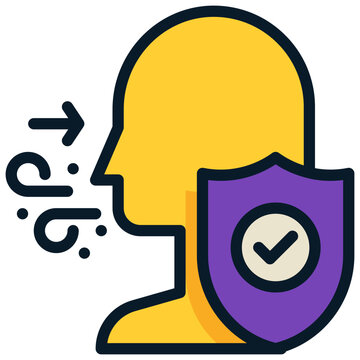 breath air prevent protect filled outline icon